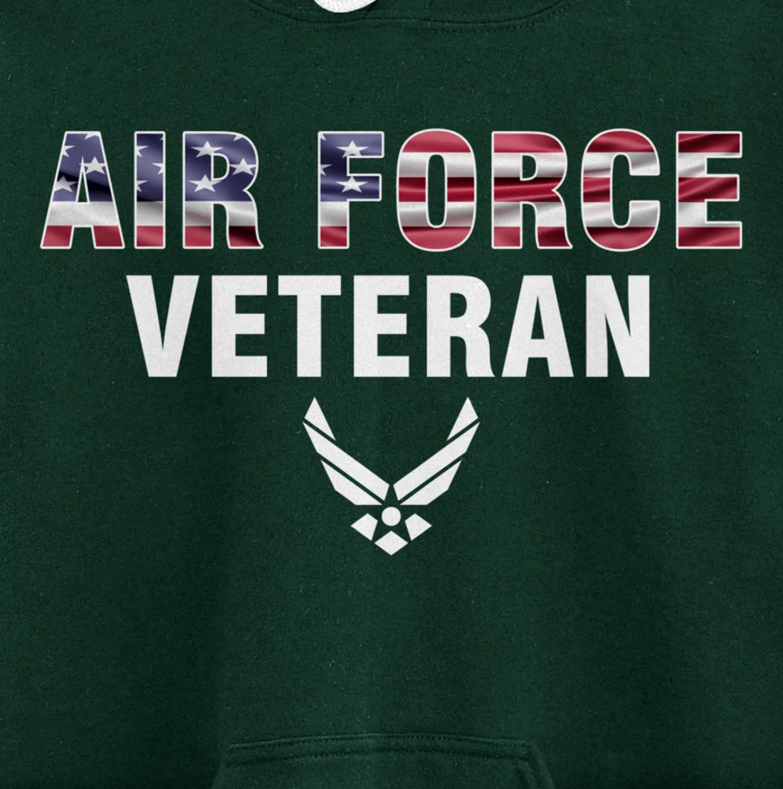 Air Force Veteran With American Flag For Veteran Day Gift Pullover Hoodie