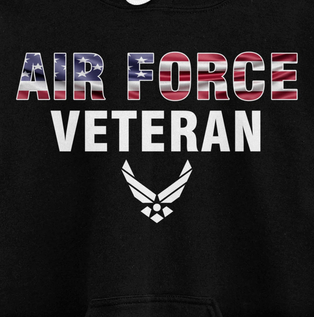 Air Force Veteran With American Flag For Veteran Day Gift Pullover Hoodie