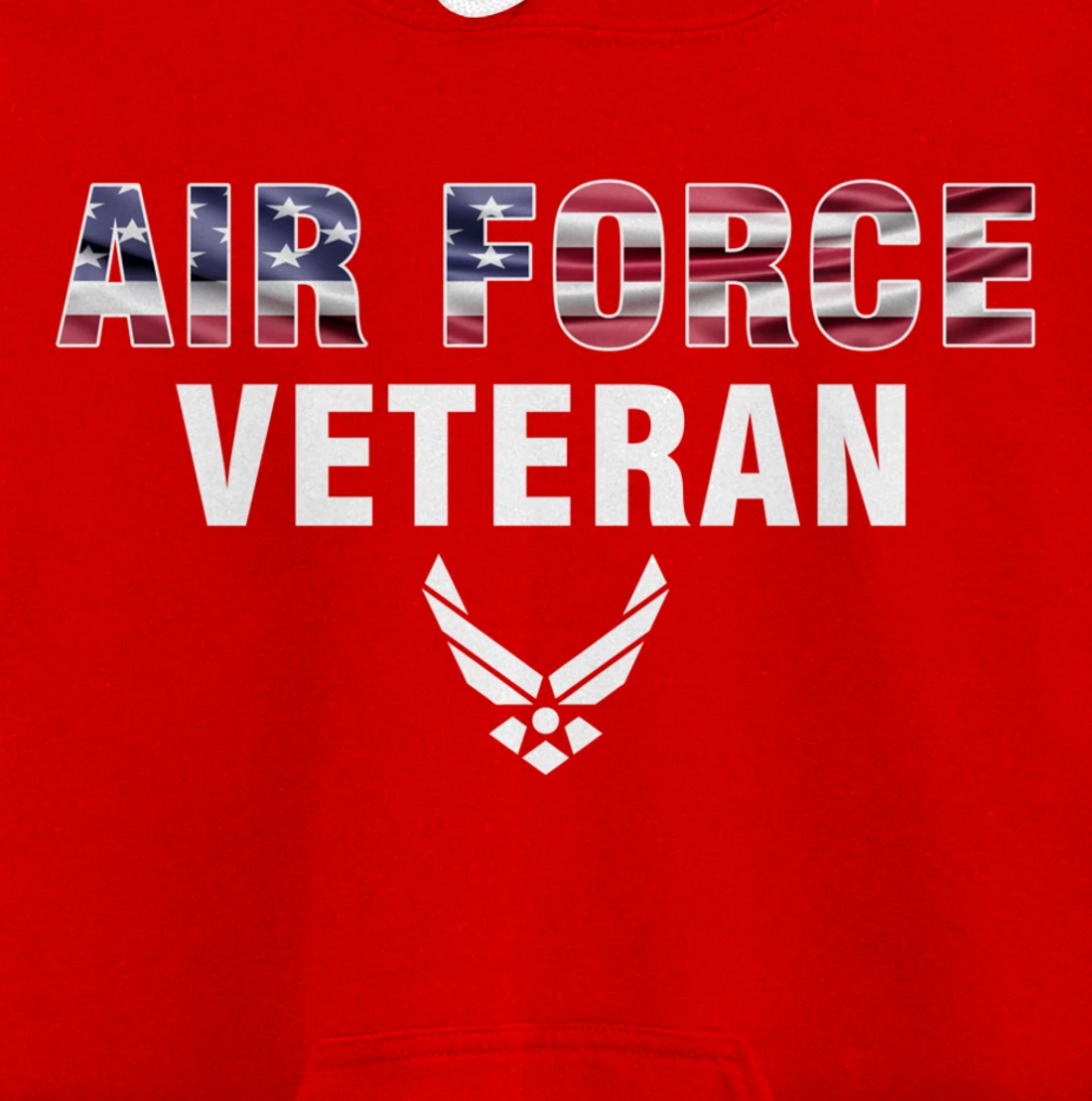 Air Force Veteran With American Flag For Veteran Day Gift Pullover Hoodie