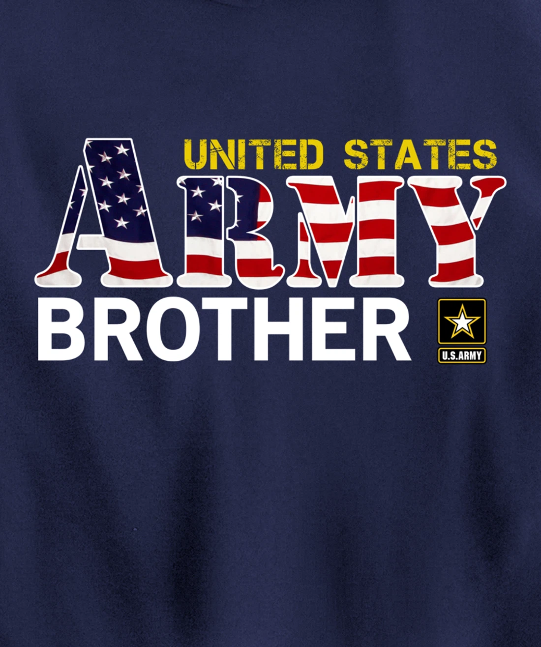 United States Army Brother With American Flag Gift Veteran Pullover Hoodie