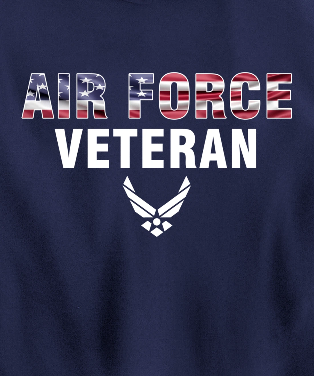 Air Force Veteran With American Flag For Veteran Day Gift Pullover Hoodie