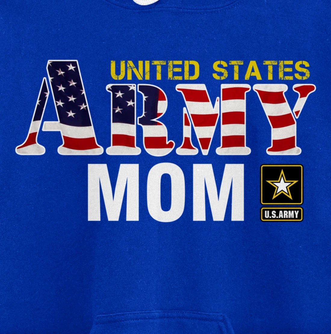 United States Army Mom With American Flag Gift Veteran Pullover Hoodie