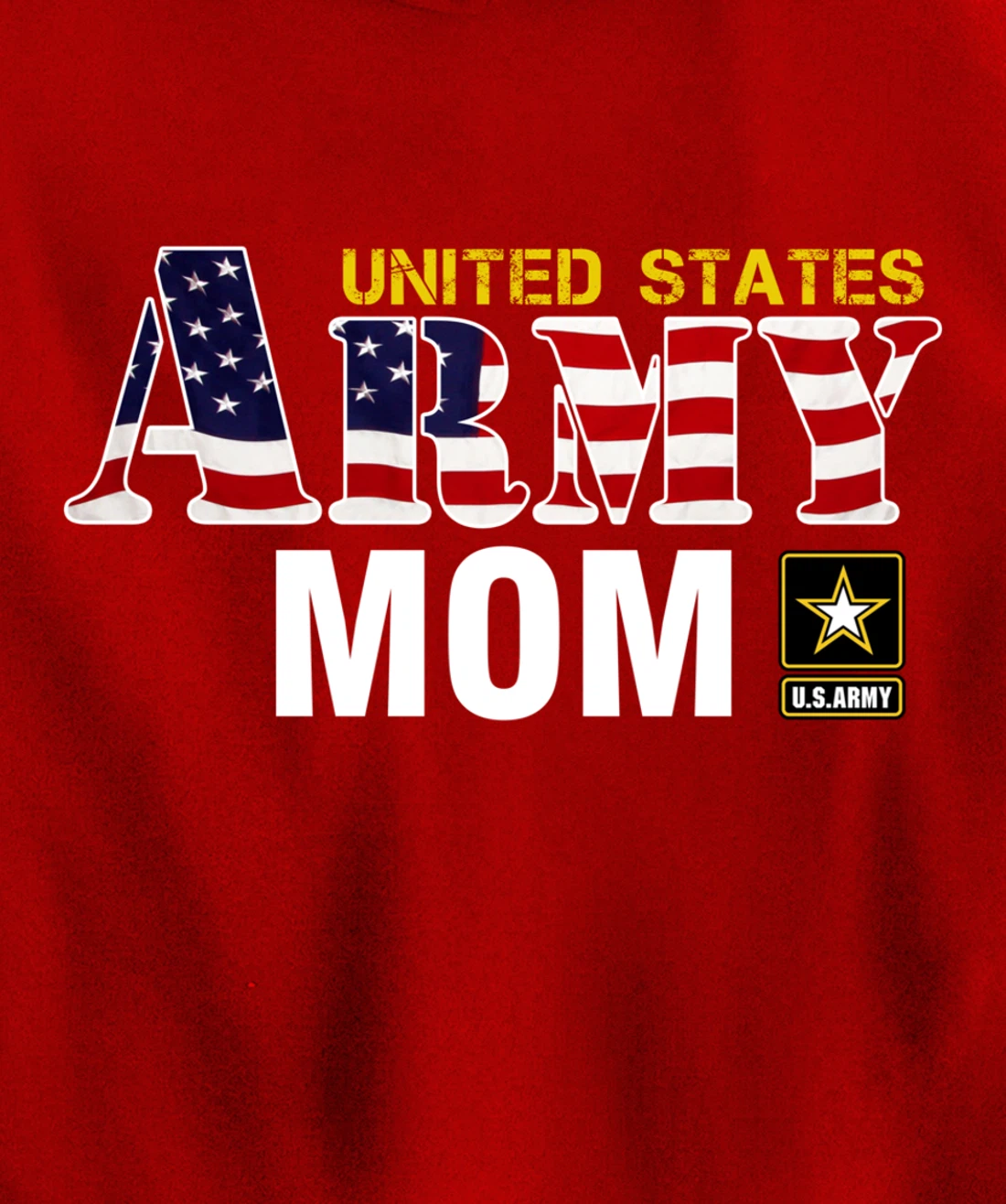 United States Army Mom With American Flag Gift Veteran Pullover Hoodie