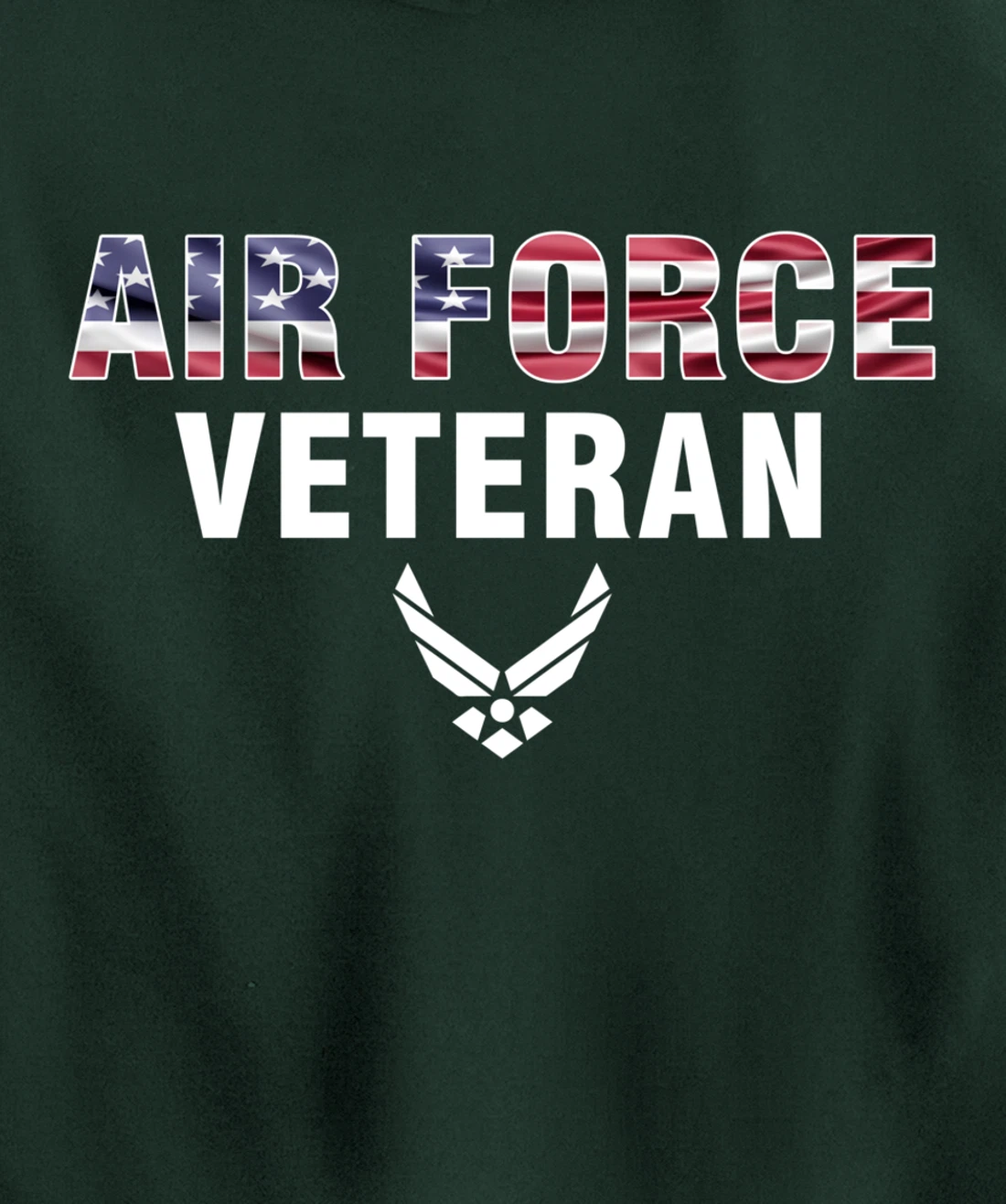 Air Force Veteran With American Flag For Veteran Day Gift Pullover Hoodie
