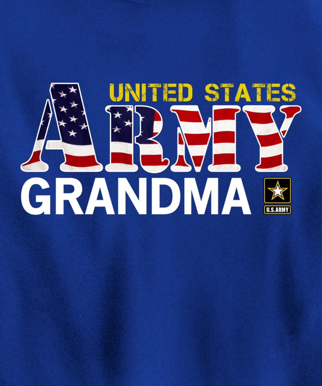 United States Army Grandma With American Flag Gift Veteran Pullover Hoodie