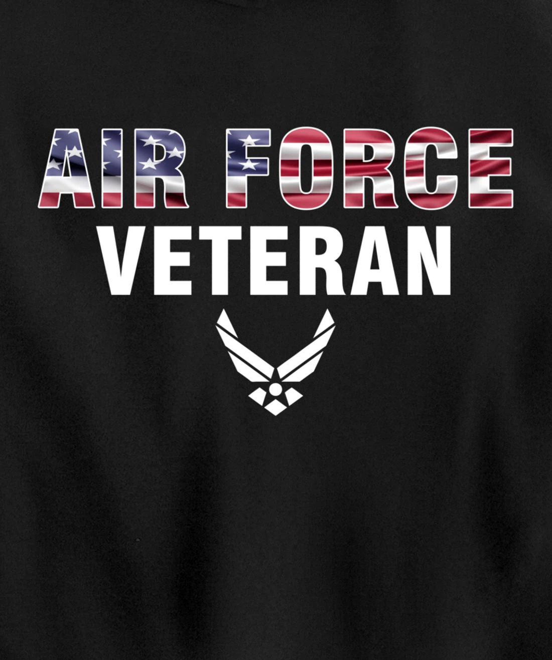 Air Force Veteran With American Flag For Veteran Day Gift Pullover Hoodie