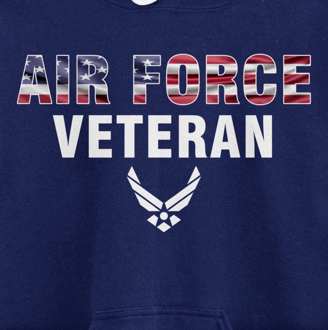 Air Force Veteran With American Flag For Veteran Day Gift Pullover Hoodie