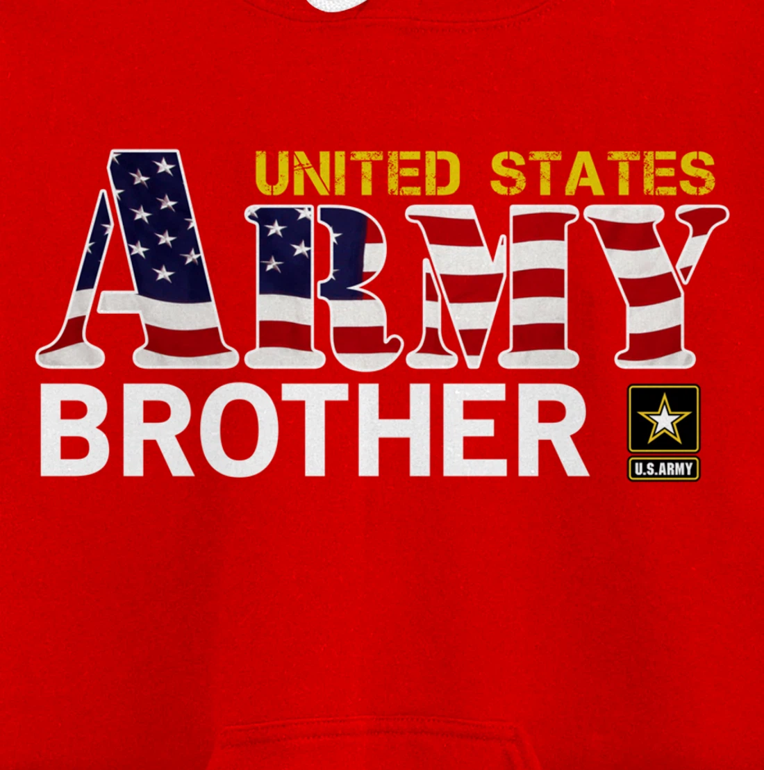 United States Army Brother With American Flag Gift Veteran Pullover Hoodie