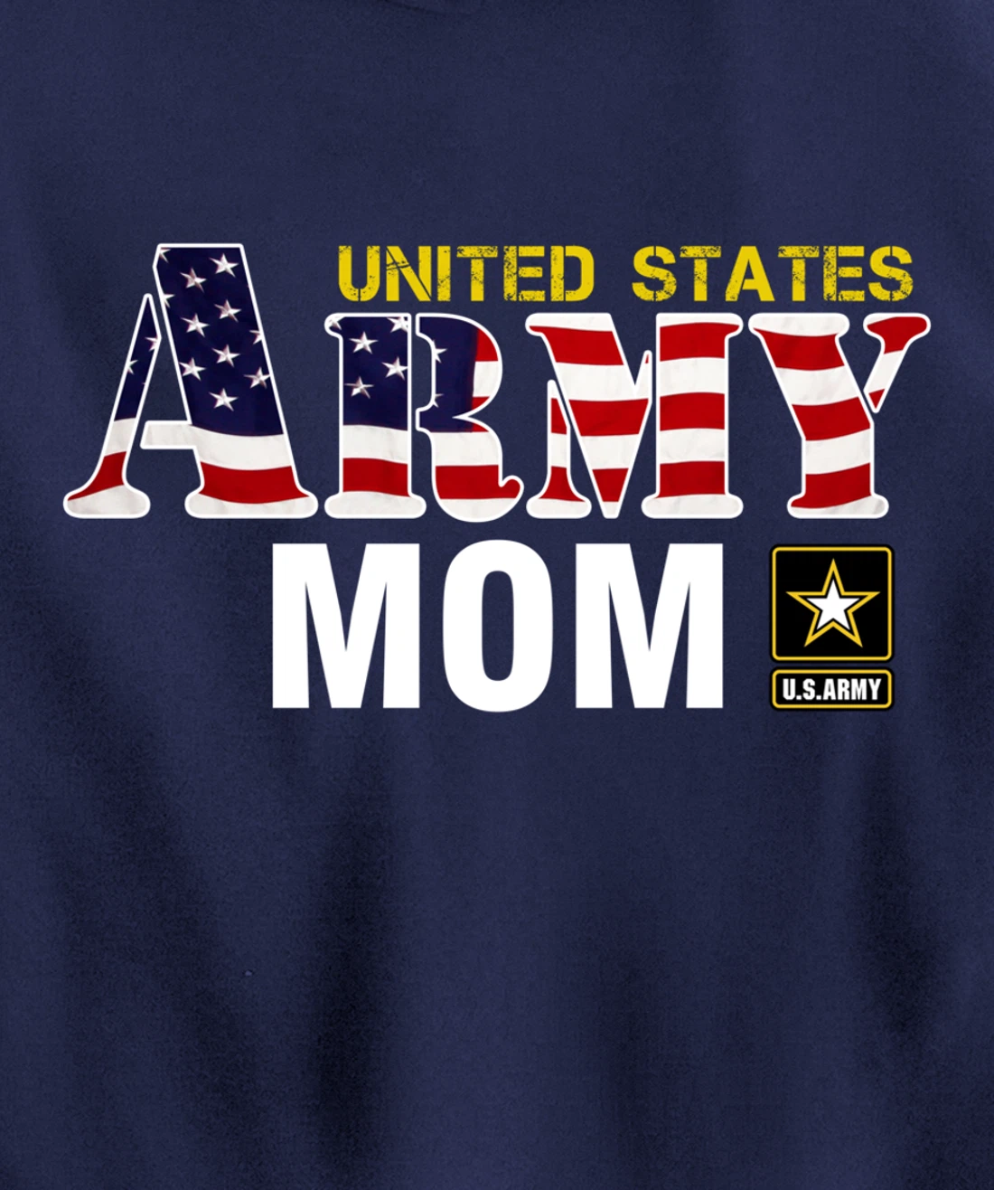 United States Army Mom With American Flag Gift Veteran Pullover Hoodie