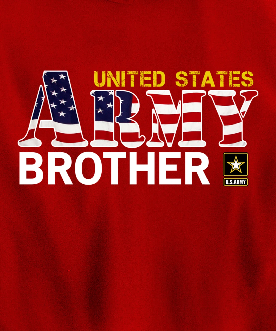 United States Army Brother With American Flag Gift Veteran Pullover Hoodie