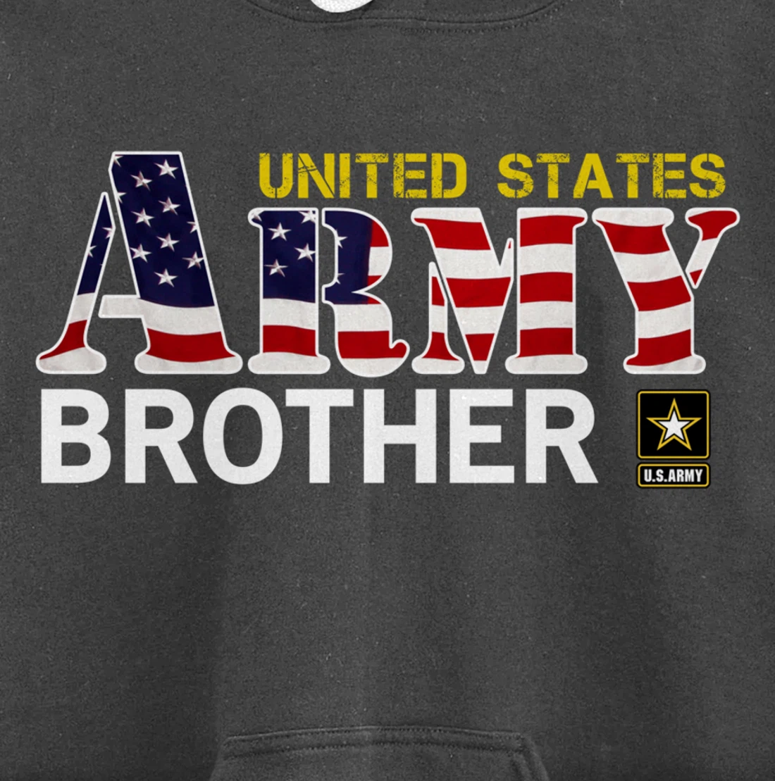 United States Army Brother With American Flag Gift Veteran Pullover Hoodie