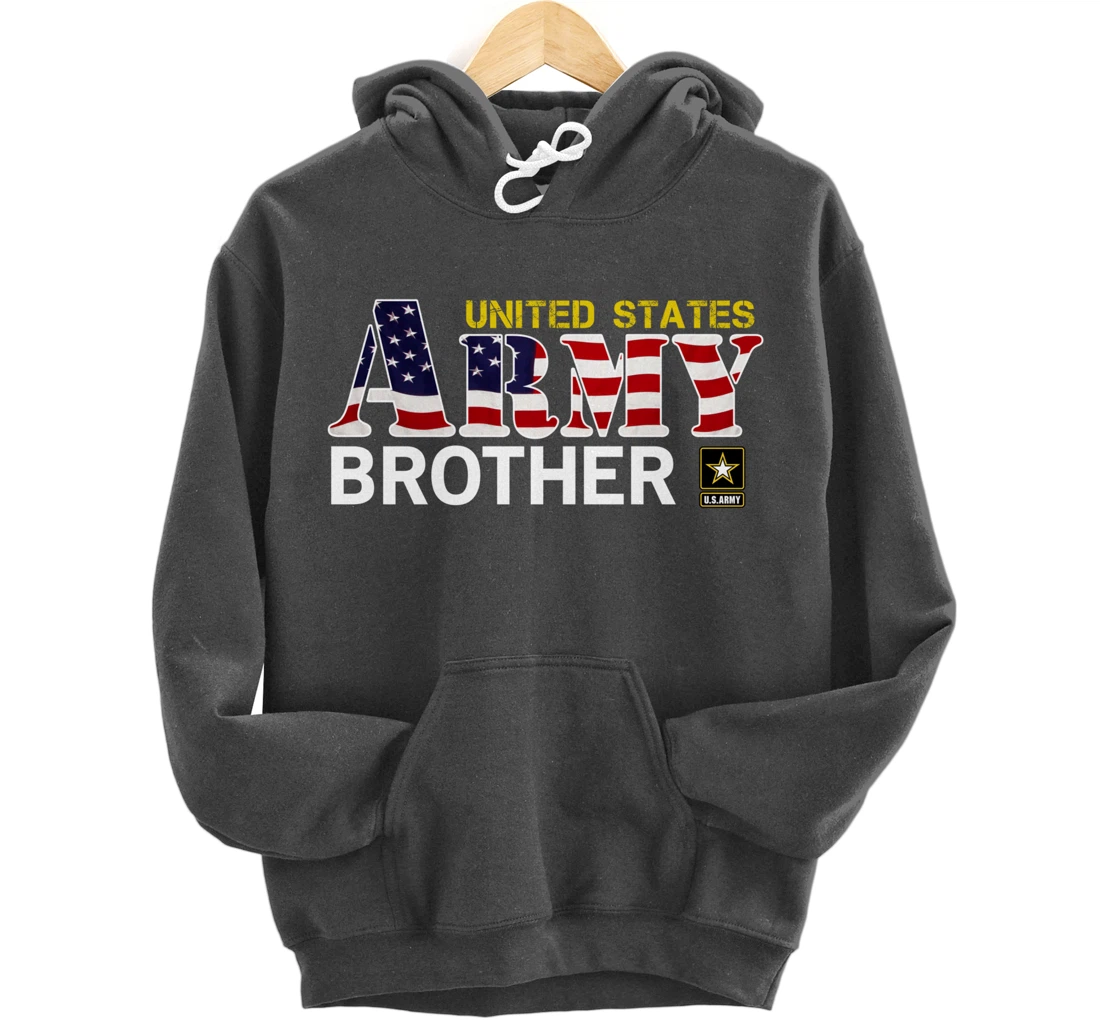 United States Army Brother With American Flag Gift Veteran Pullover Hoodie