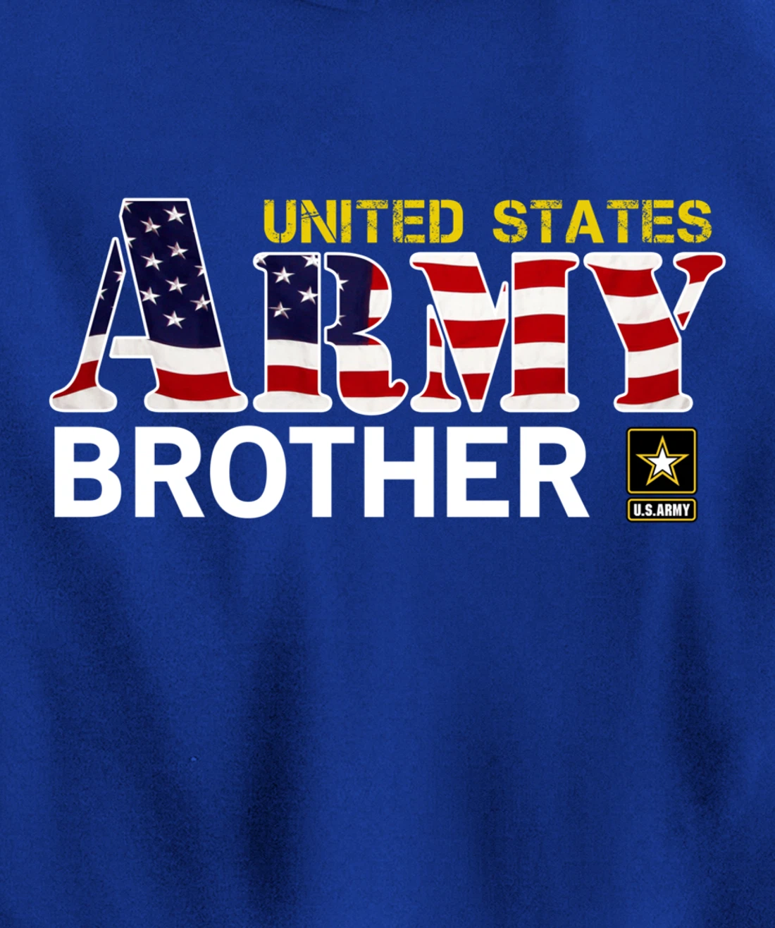 United States Army Brother With American Flag Gift Veteran Pullover Hoodie