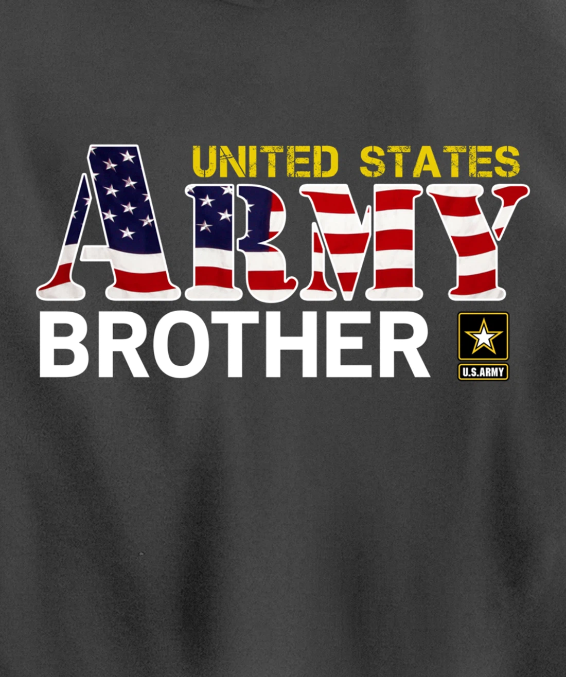 United States Army Brother With American Flag Gift Veteran Pullover Hoodie