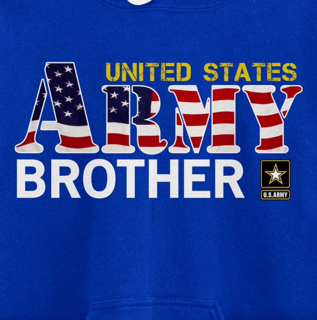 United States Army Brother With American Flag Gift Veteran Pullover Hoodie
