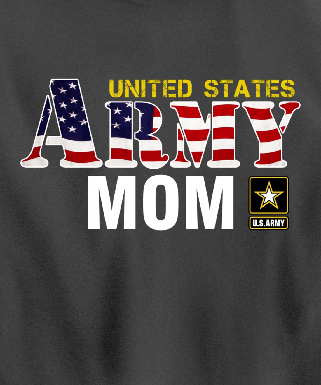 United States Army Mom With American Flag Gift Veteran Pullover Hoodie