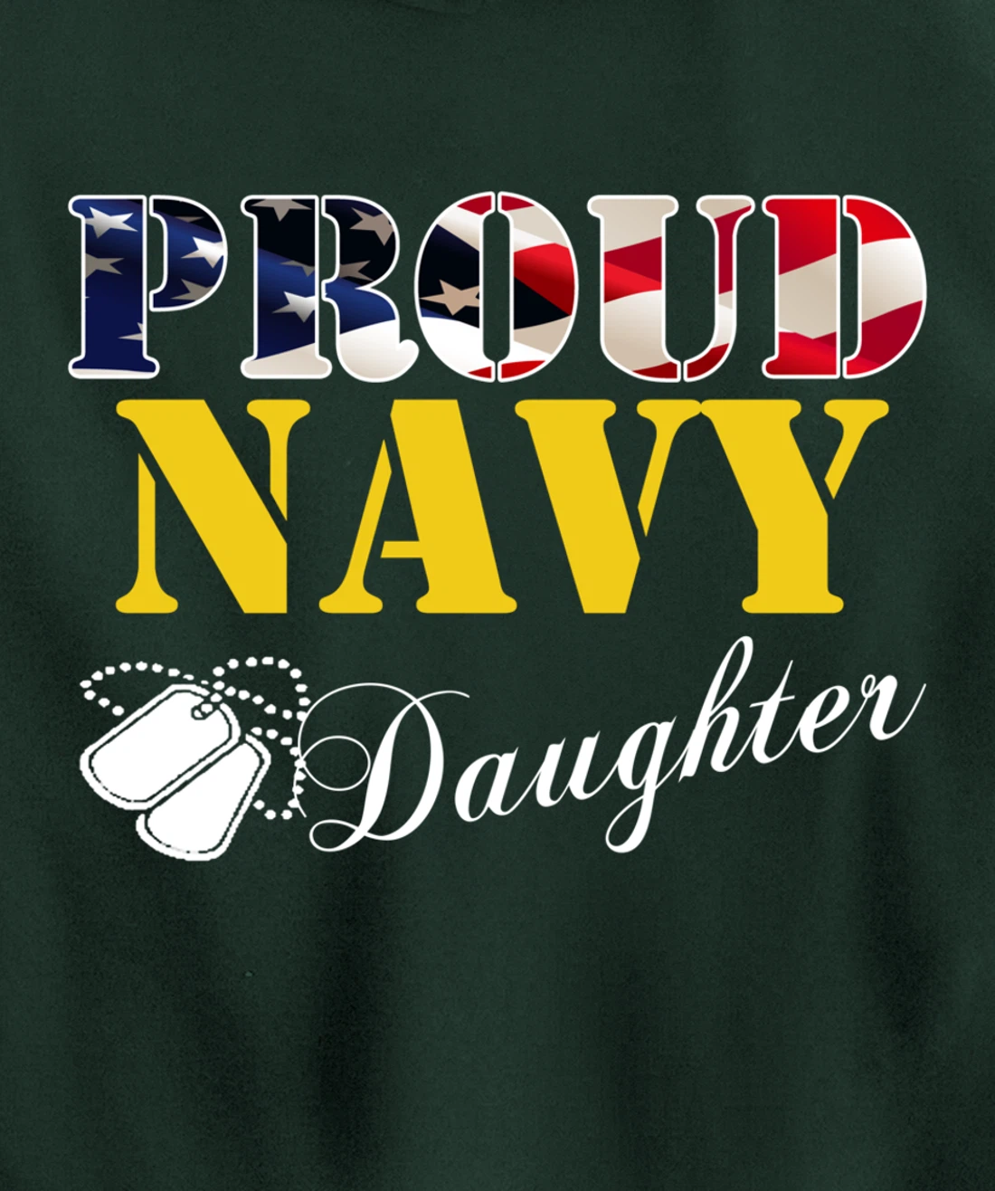 Vintage Proud Navy Daughter With American Flag Gift Veteran Pullover Hoodie