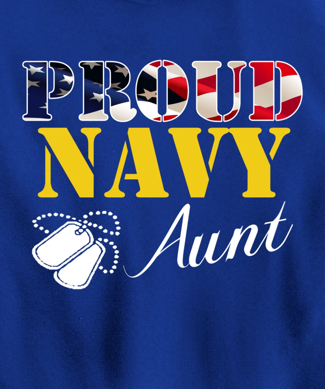 Vintage Proud Navy Aunt With American Flag Gift Veteran Pullover Hoodie