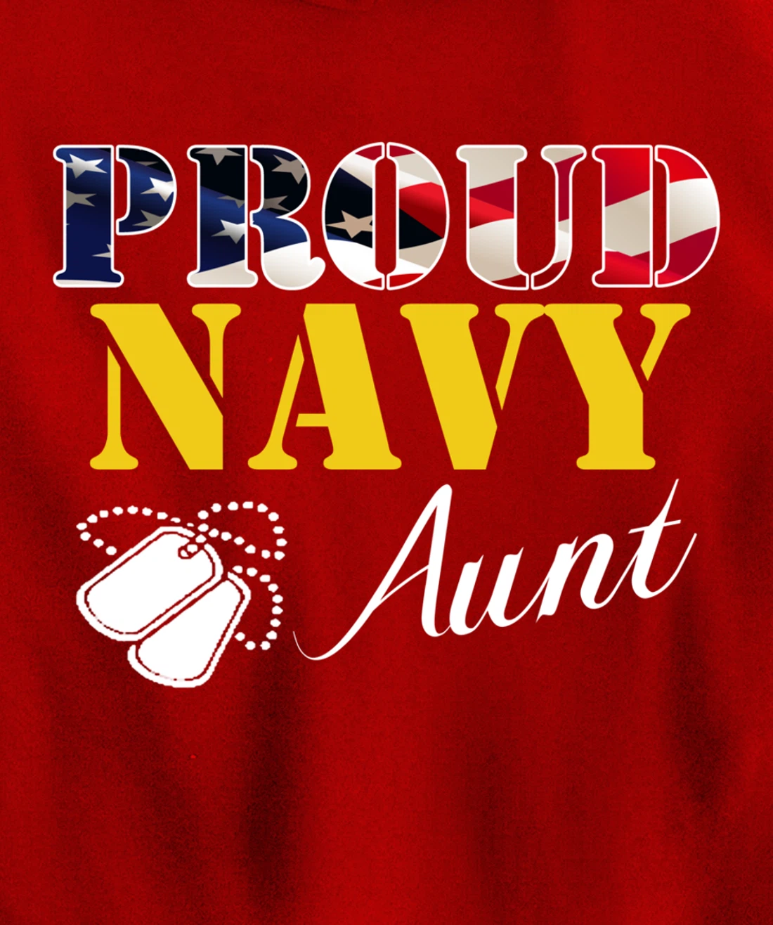 Vintage Proud Navy Aunt With American Flag Gift Veteran Pullover Hoodie