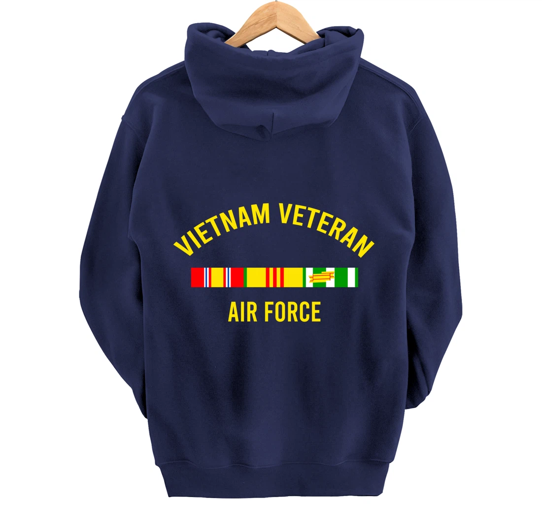 Vietnam Veteran Airforce Award Ribbon Bar Cool Soldier Gift Pullover Hoodie