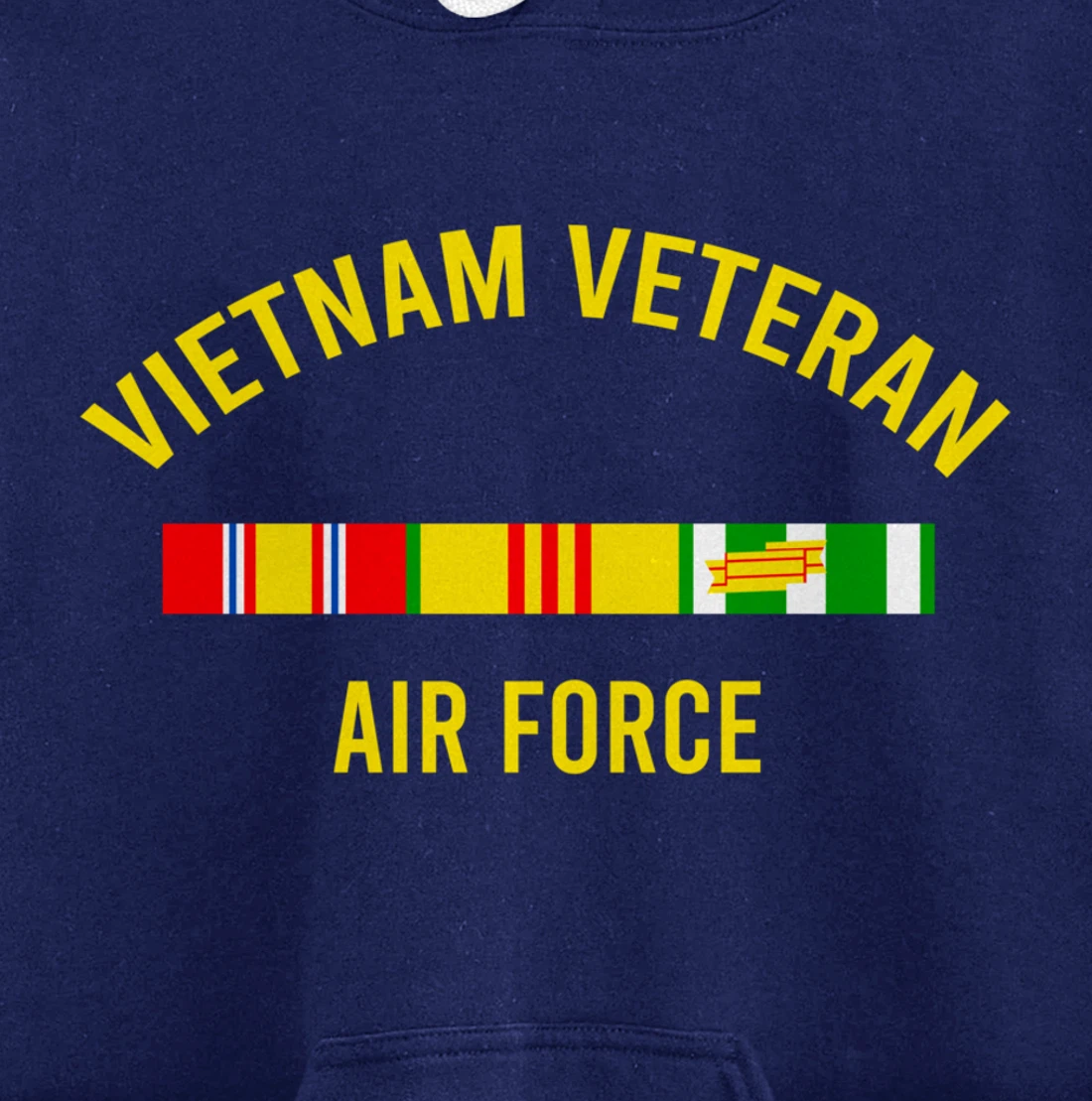 Vietnam Veteran Airforce Award Ribbon Bar Cool Soldier Gift Pullover Hoodie
