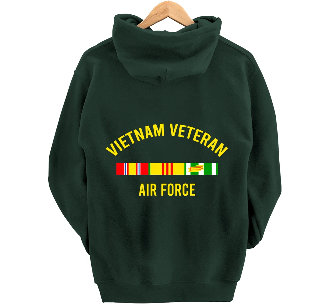 Vietnam Veteran Airforce Award Ribbon Bar Cool Soldier Gift Pullover Hoodie
