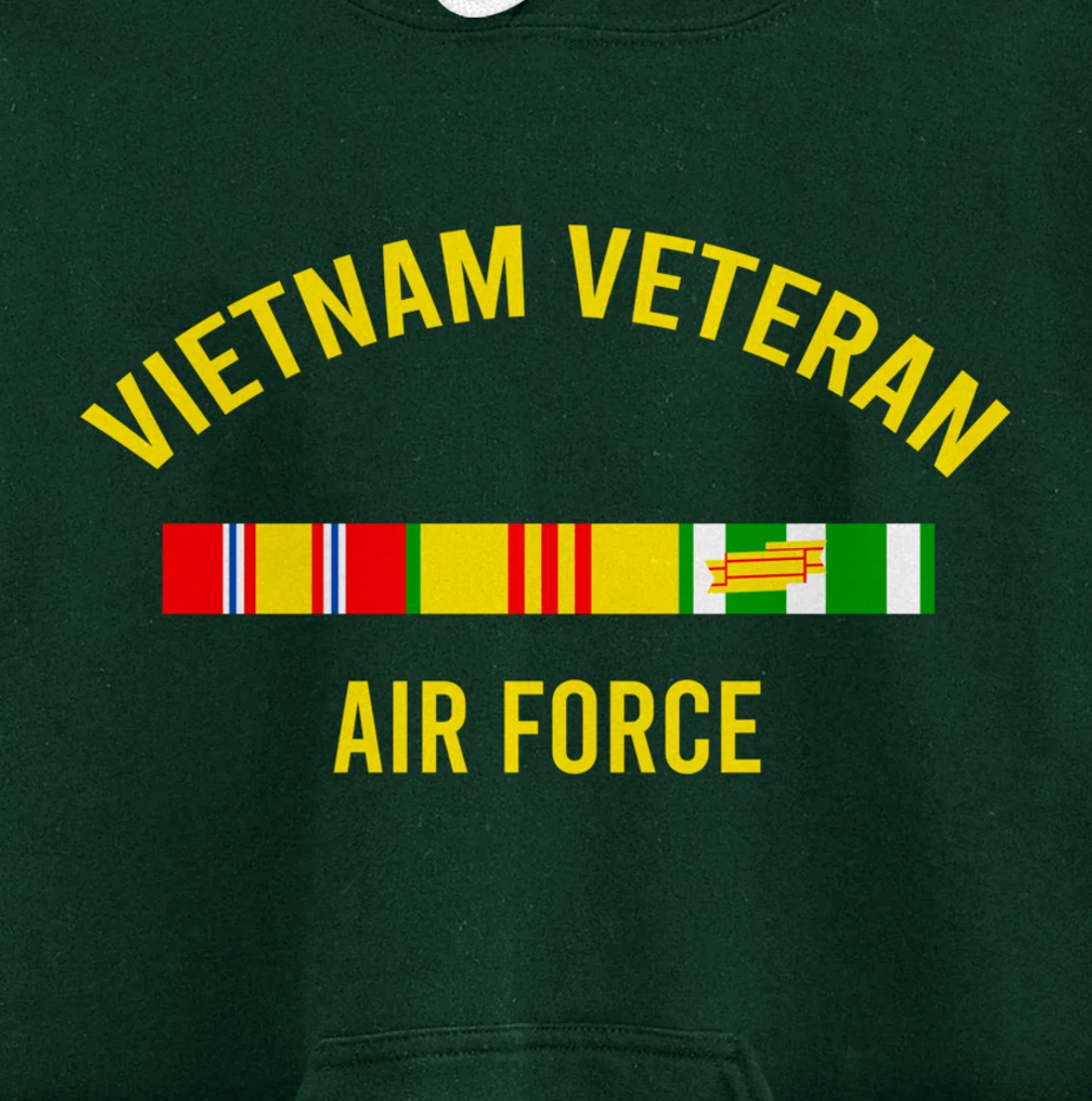 Vietnam Veteran Airforce Award Ribbon Bar Cool Soldier Gift Pullover Hoodie