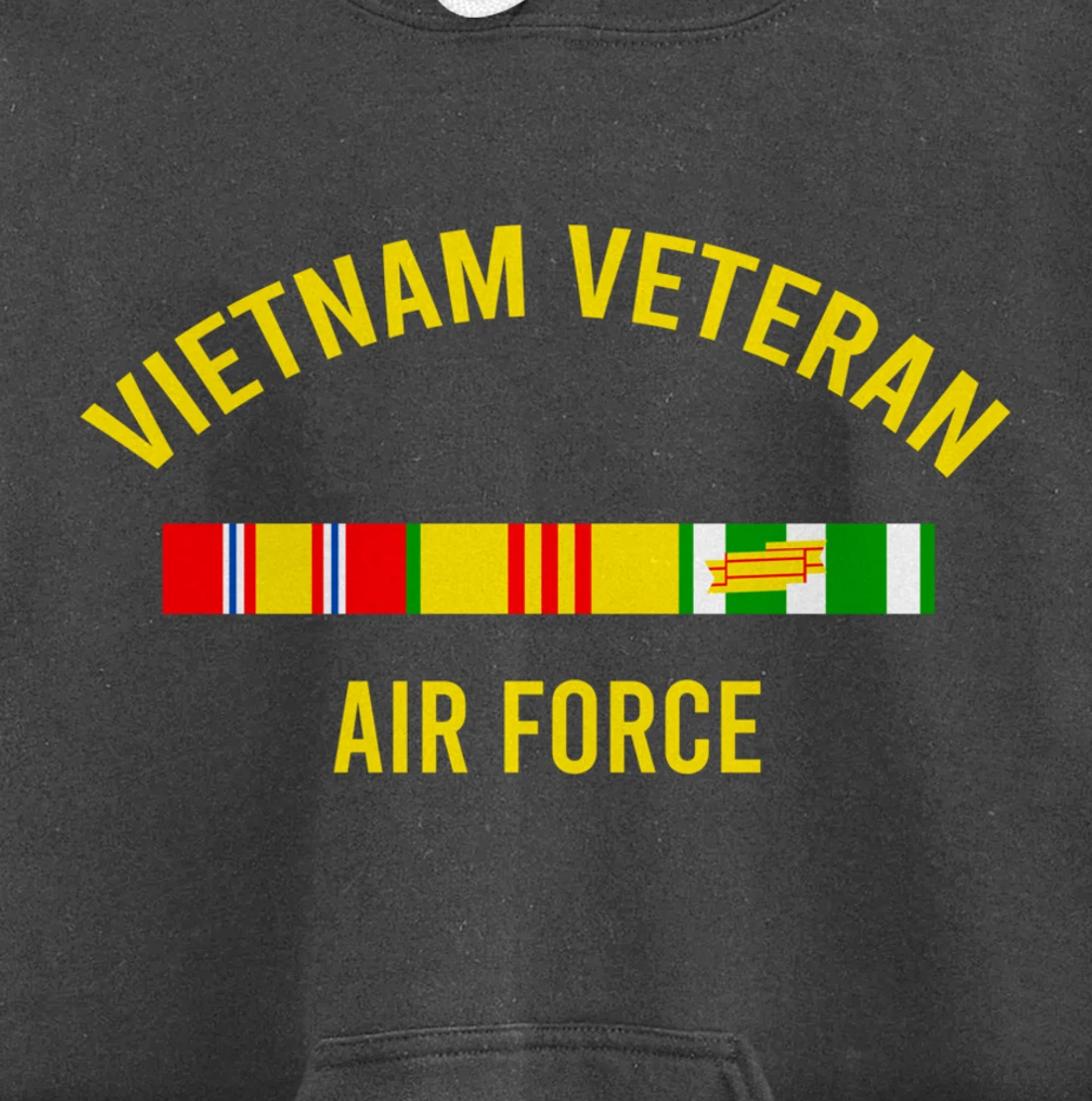 Vietnam Veteran Airforce Award Ribbon Bar Cool Soldier Gift Pullover Hoodie