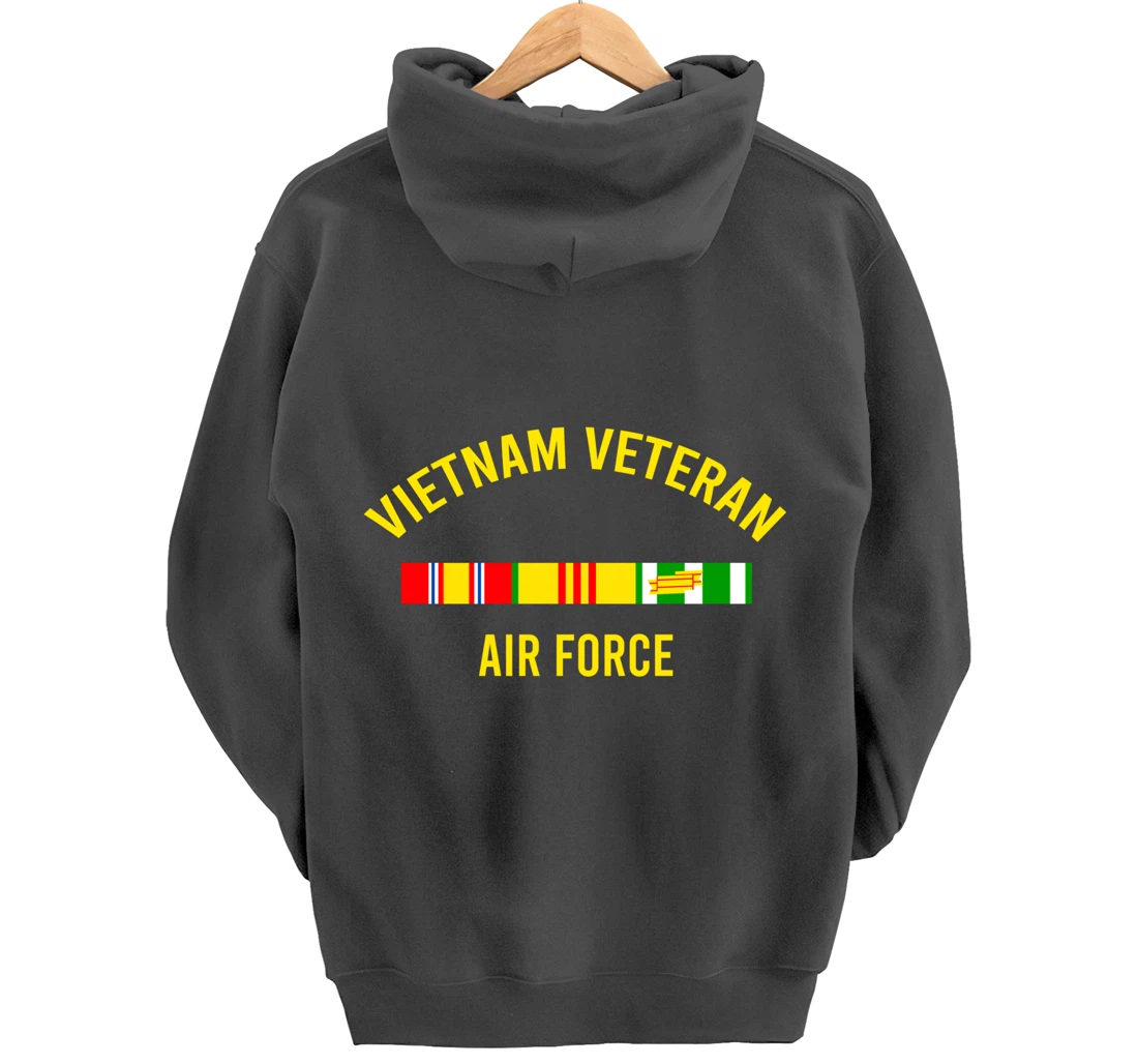 Vietnam Veteran Airforce Award Ribbon Bar Cool Soldier Gift Pullover Hoodie
