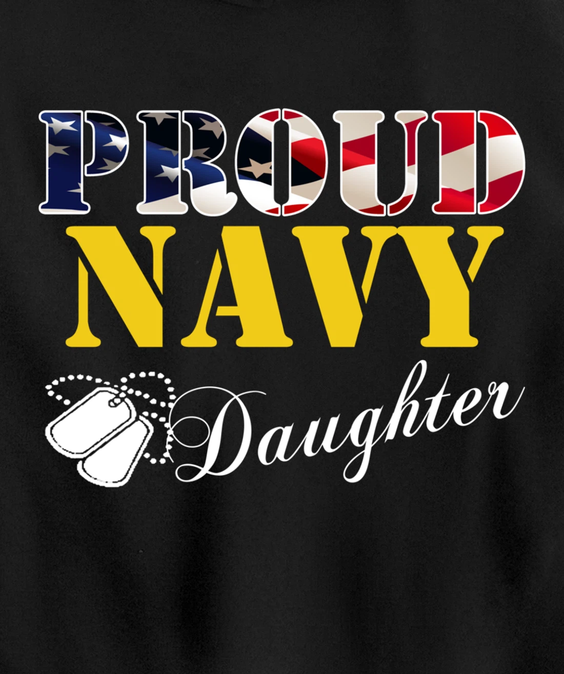 Vintage Proud Navy Daughter With American Flag Gift Veteran Pullover Hoodie