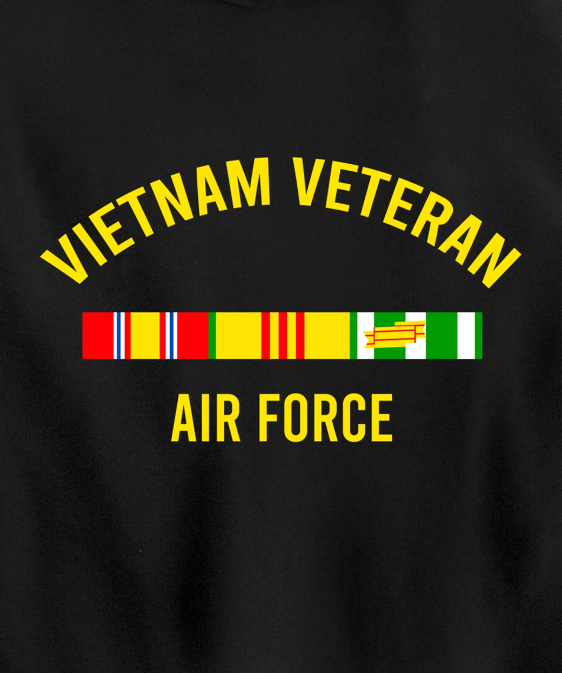 Vietnam Veteran Airforce Award Ribbon Bar Cool Soldier Gift Pullover Hoodie