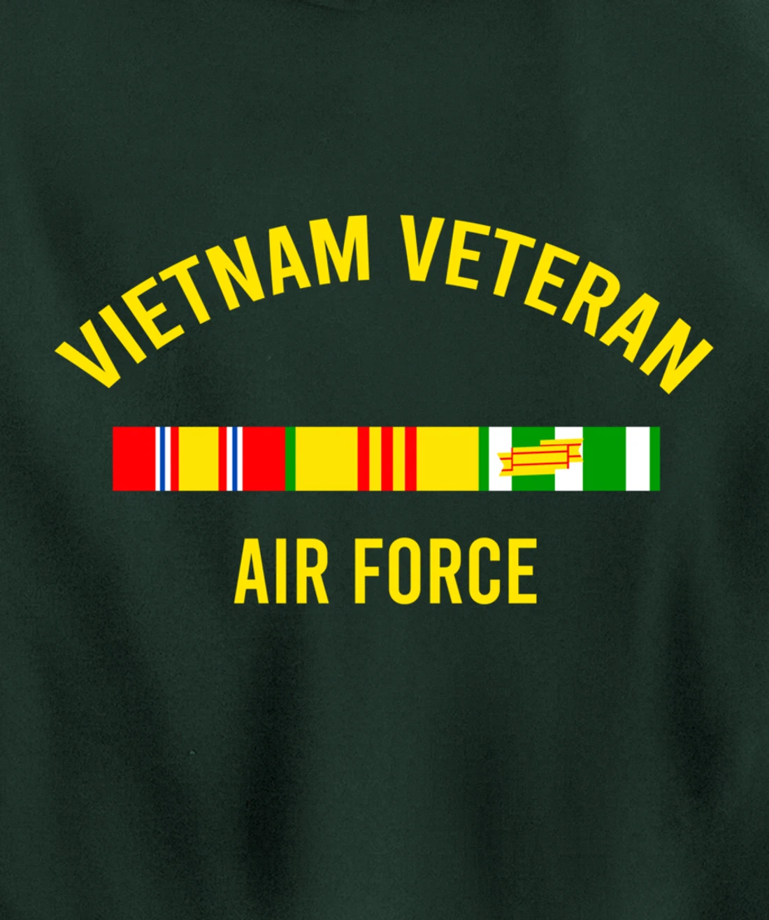 Vietnam Veteran Airforce Award Ribbon Bar Cool Soldier Gift Pullover Hoodie