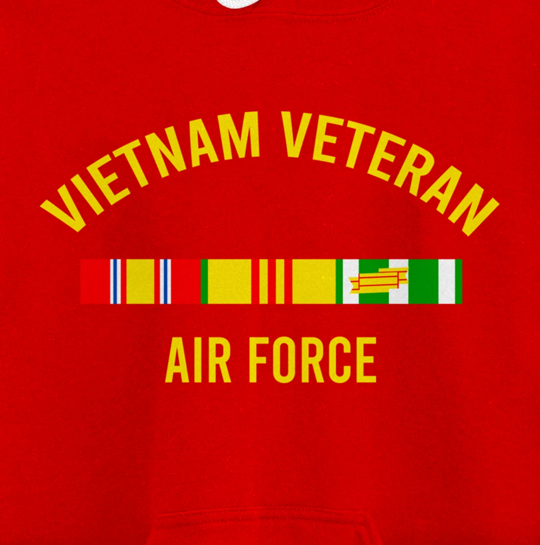 Vietnam Veteran Airforce Award Ribbon Bar Cool Soldier Gift Pullover Hoodie