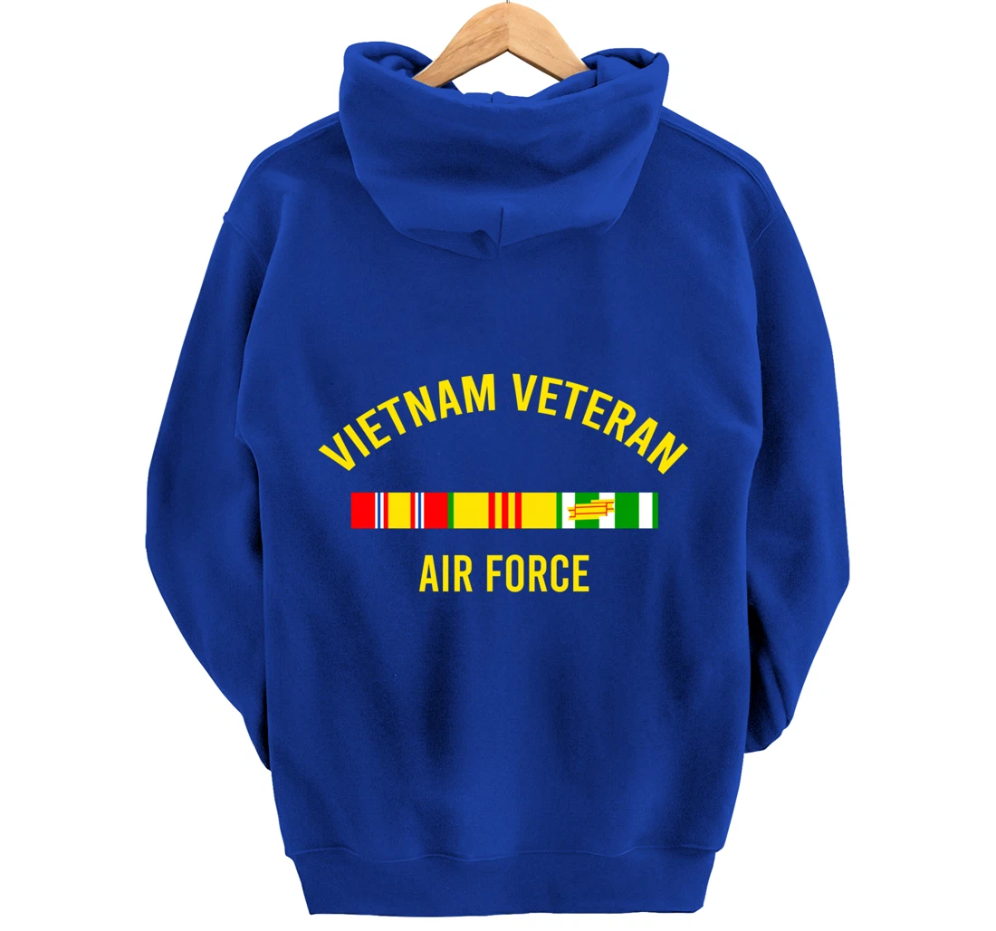 Vietnam Veteran Airforce Award Ribbon Bar Cool Soldier Gift Pullover Hoodie