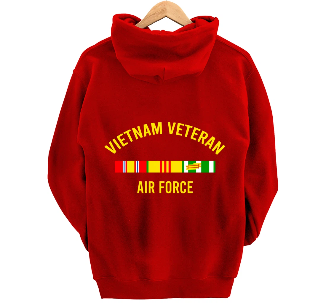 Vietnam Veteran Airforce Award Ribbon Bar Cool Soldier Gift Pullover Hoodie