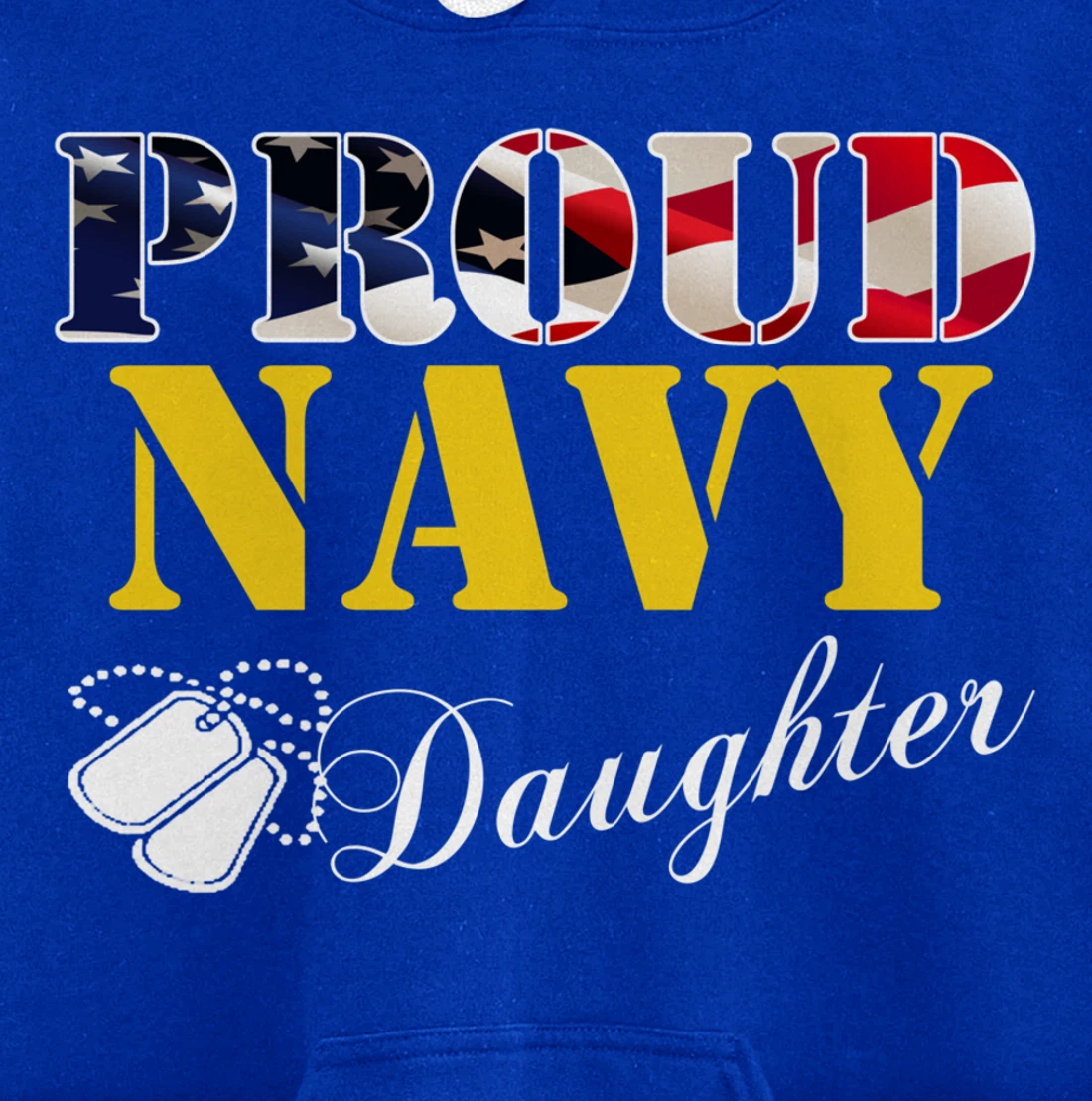 Vintage Proud Navy Daughter With American Flag Gift Veteran Pullover Hoodie