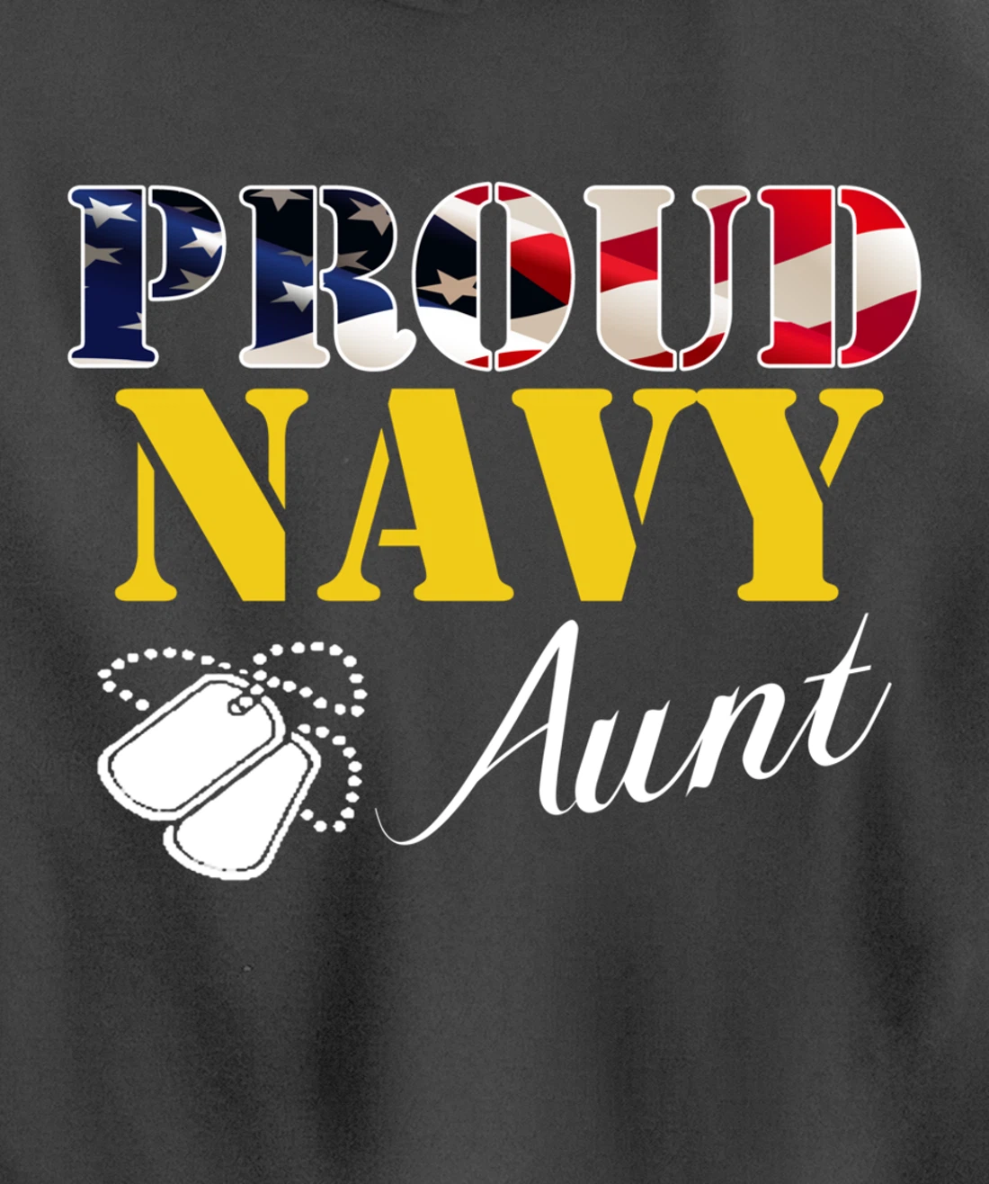 Vintage Proud Navy Aunt With American Flag Gift Veteran Pullover Hoodie