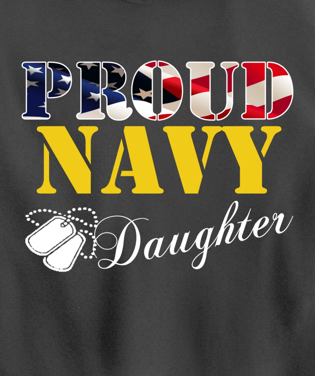 Vintage Proud Navy Daughter With American Flag Gift Veteran Pullover Hoodie
