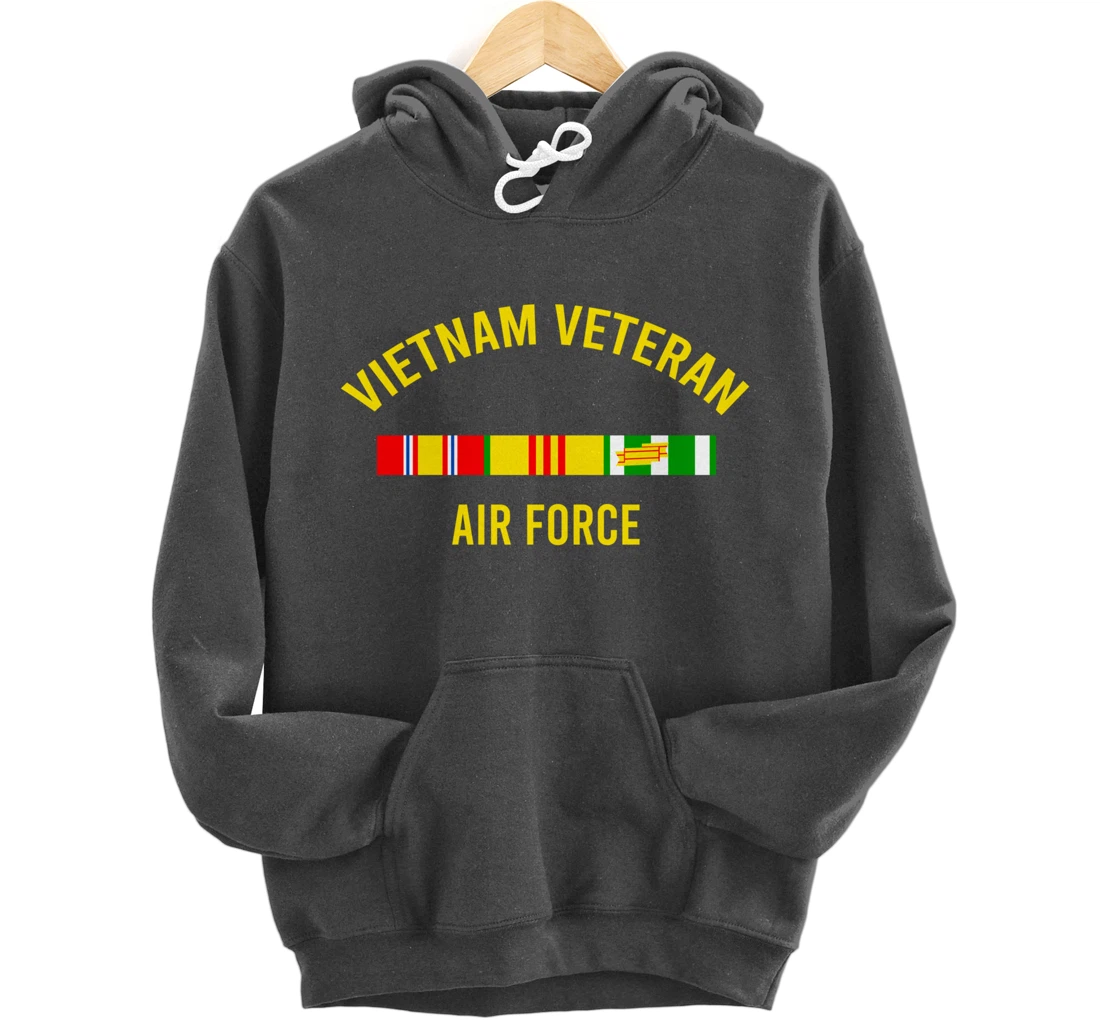 Vietnam Veteran Airforce Award Ribbon Bar Cool Soldier Gift Pullover Hoodie