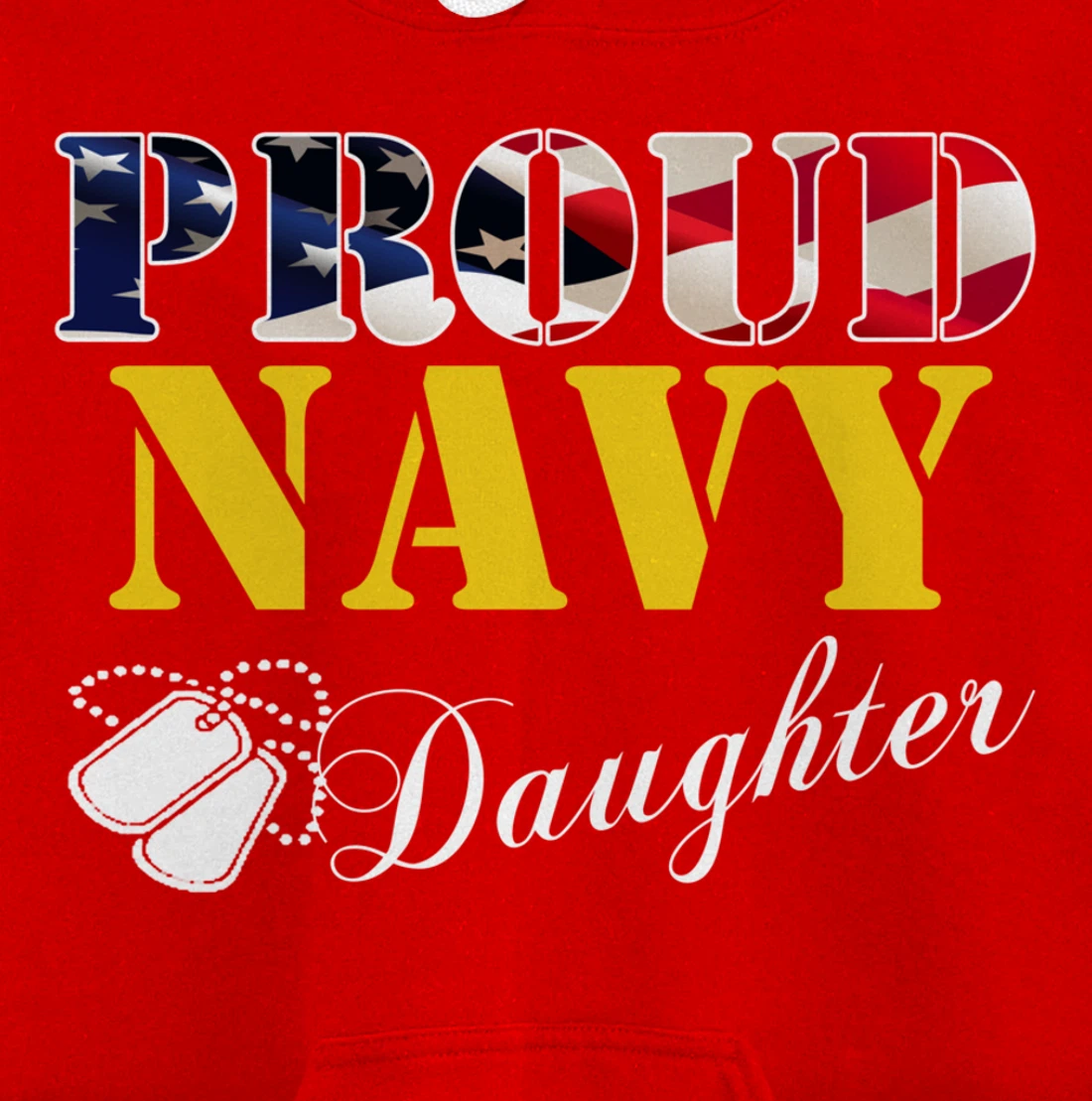 Vintage Proud Navy Daughter With American Flag Gift Veteran Pullover Hoodie