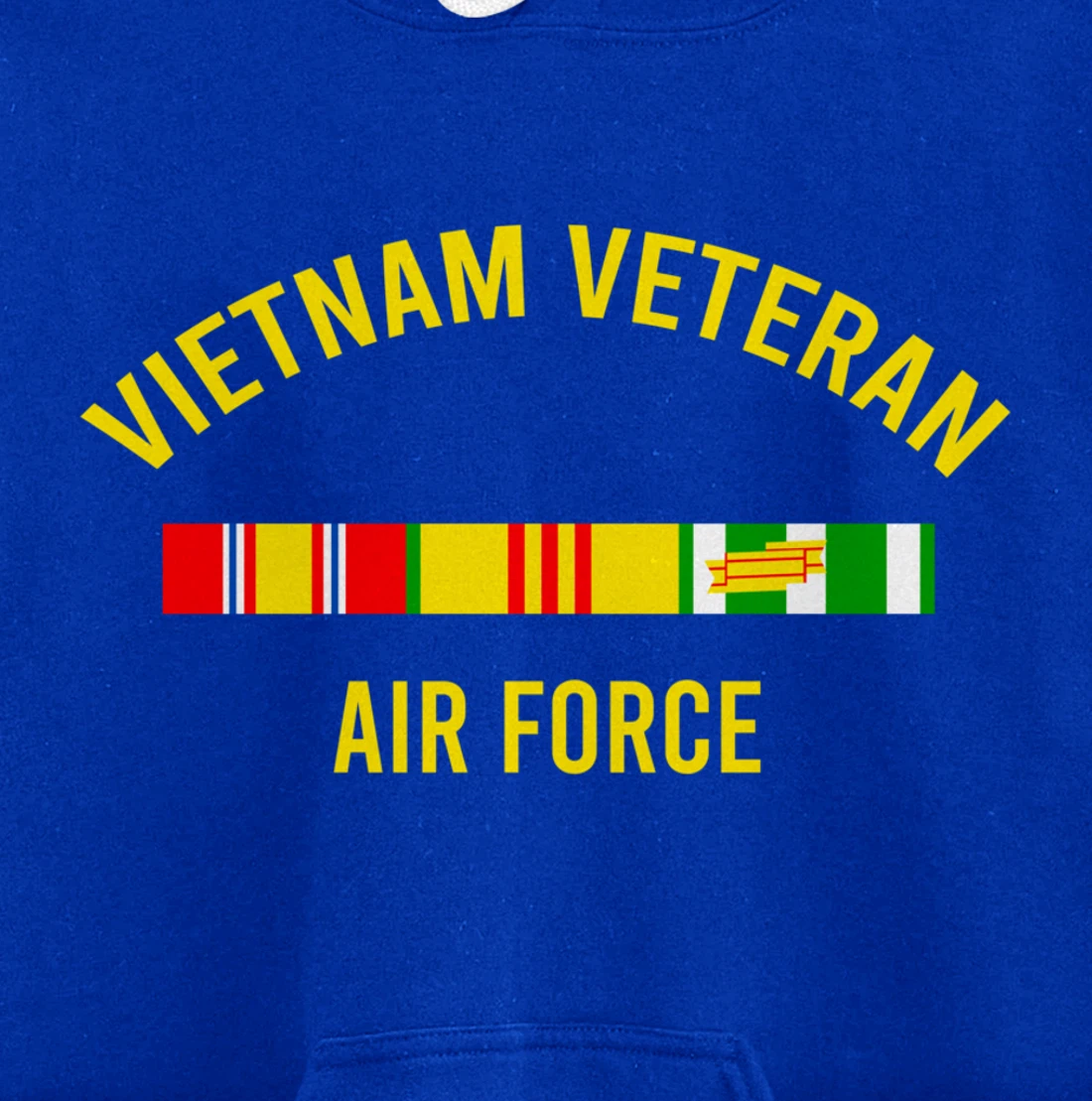Vietnam Veteran Airforce Award Ribbon Bar Cool Soldier Gift Pullover Hoodie