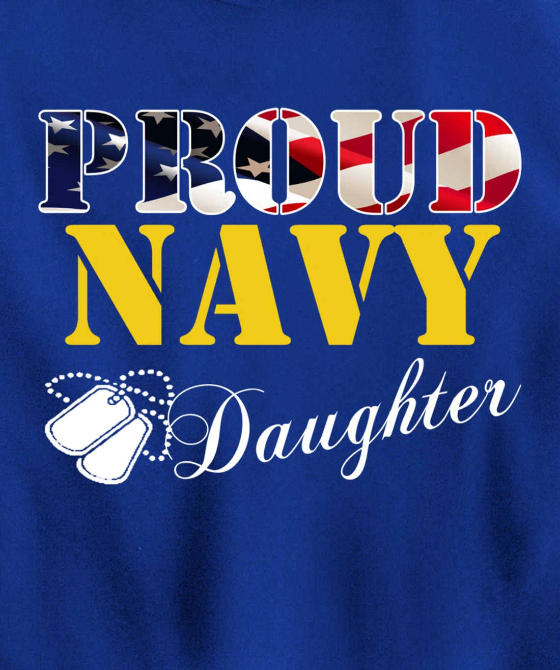 Vintage Proud Navy Daughter With American Flag Gift Veteran Pullover Hoodie