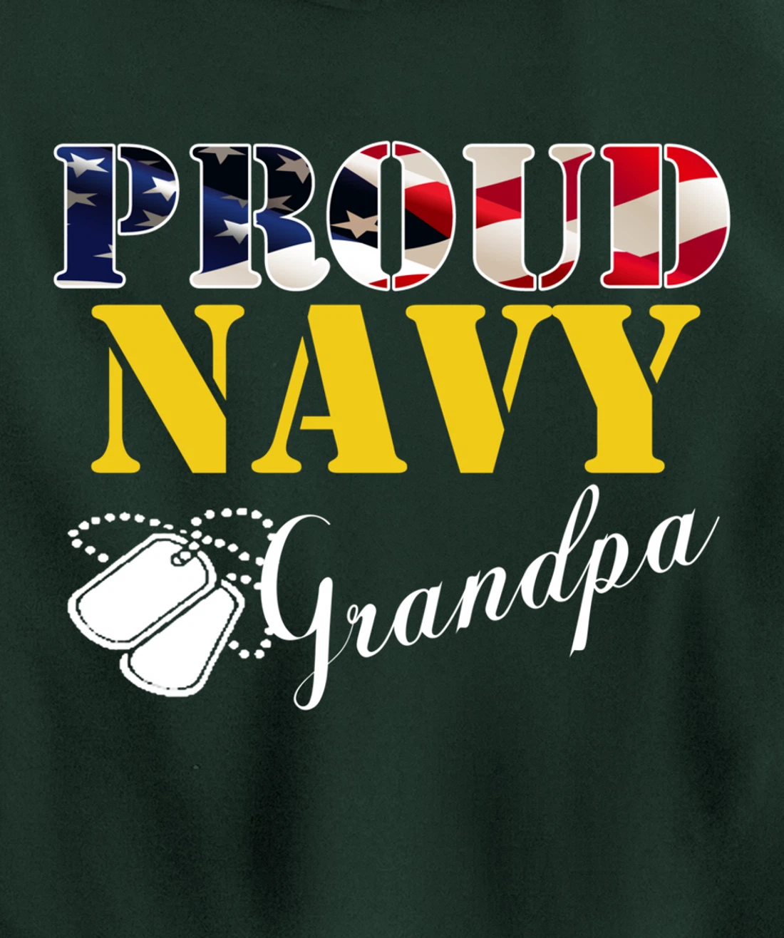 Vintage Proud Navy Grandpa With American Flag Gift Veteran Pullover Hoodie