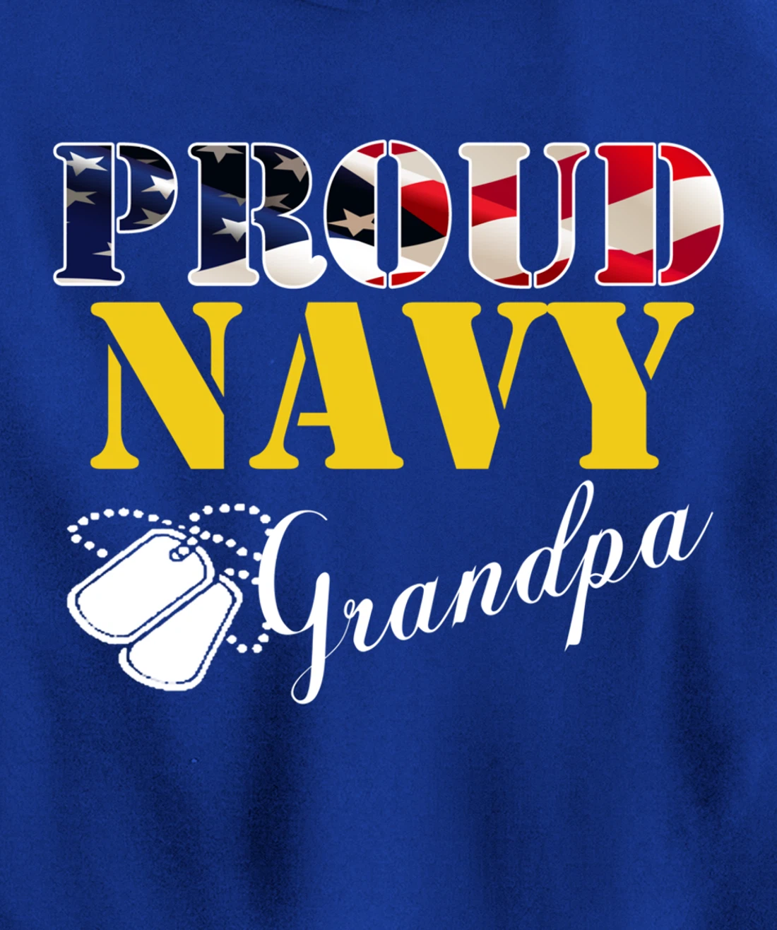 Vintage Proud Navy Grandpa With American Flag Gift Veteran Pullover Hoodie