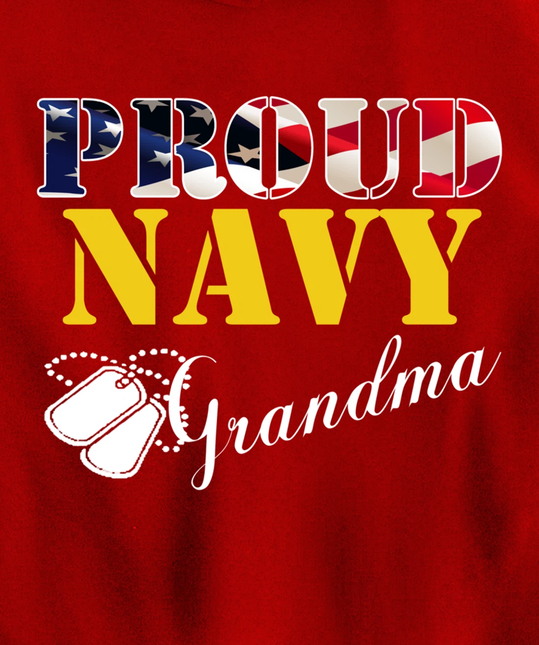 Vintage Proud Navy Grandma With American Flag Gift Veteran Pullover Hoodie