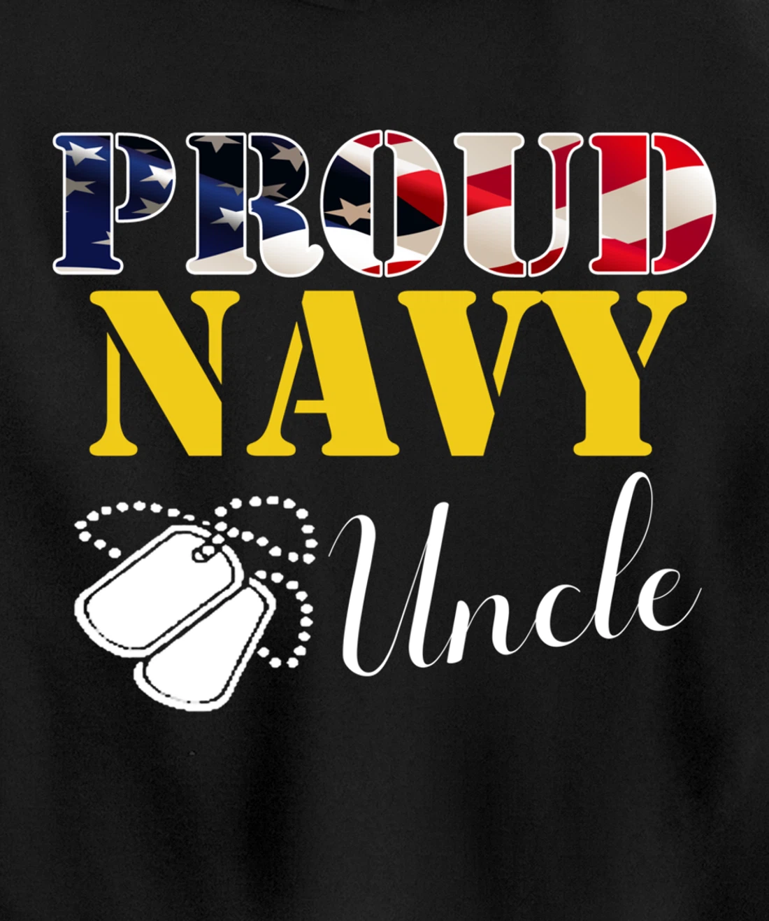 Vintage Proud Navy Uncle With American Flag Gift Veteran Pullover Hoodie