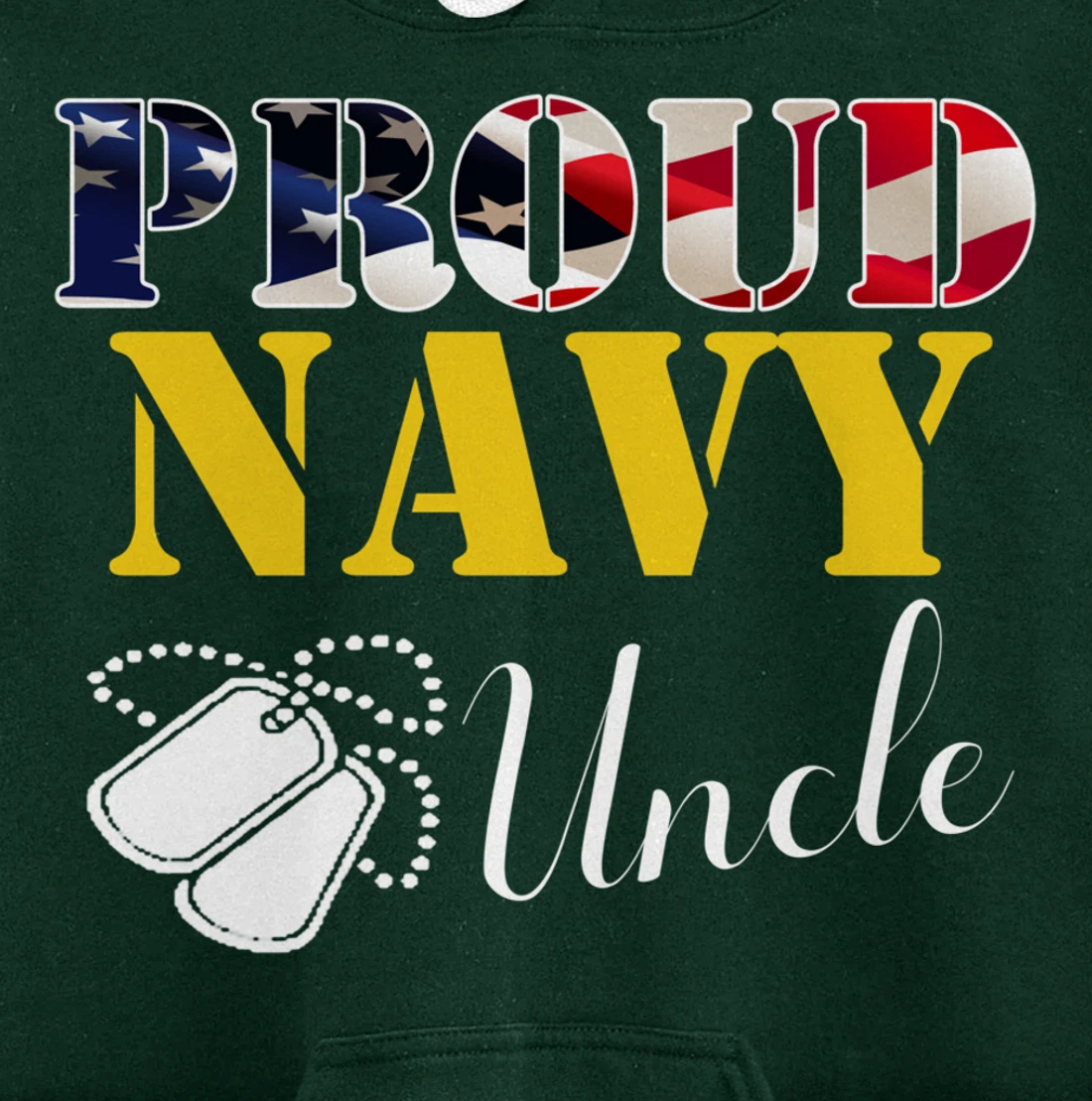 Vintage Proud Navy Uncle With American Flag Gift Veteran Pullover Hoodie