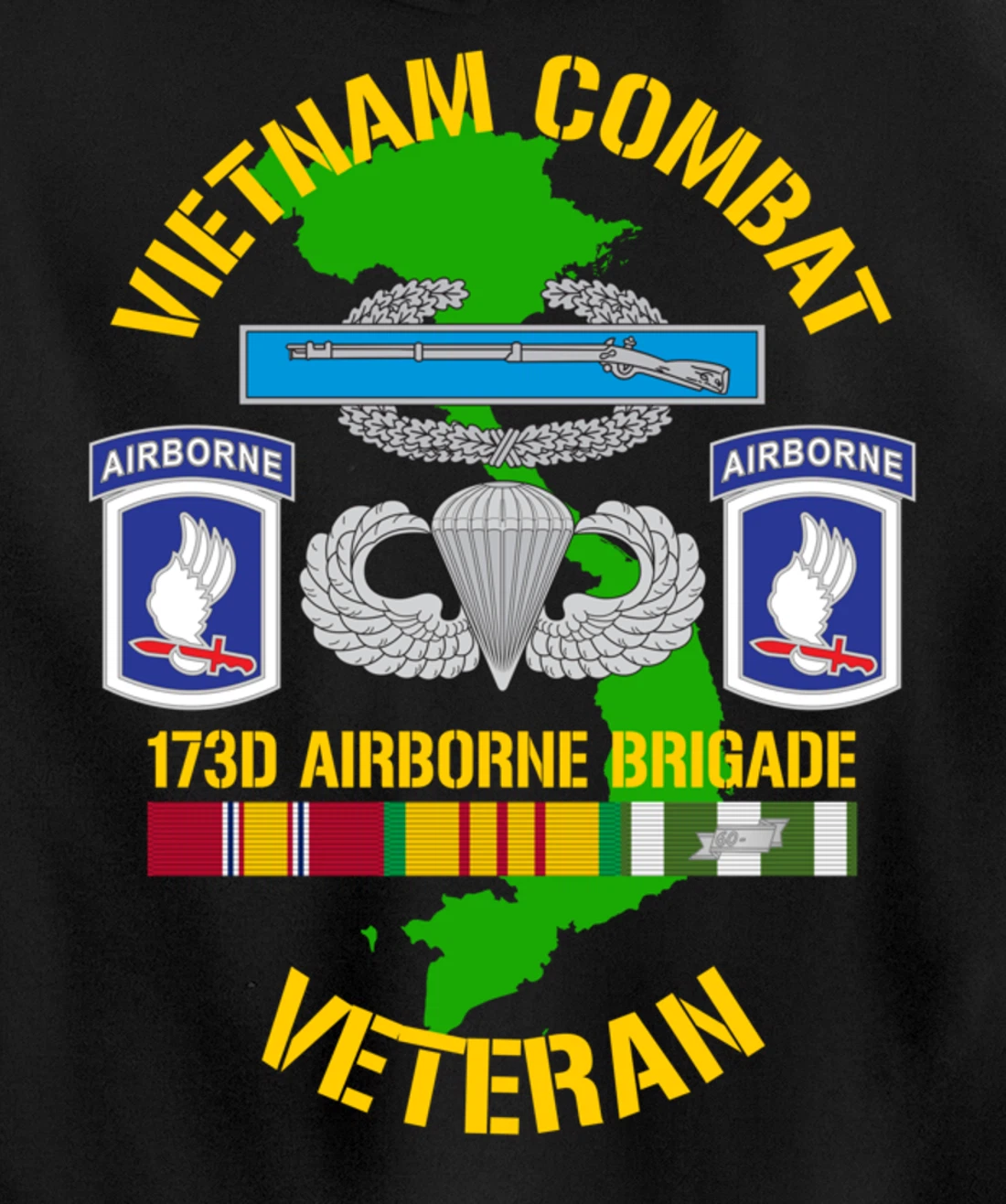 173rd Airborne Brigade - Vietnam Combat Veteran Pullover Hoodie