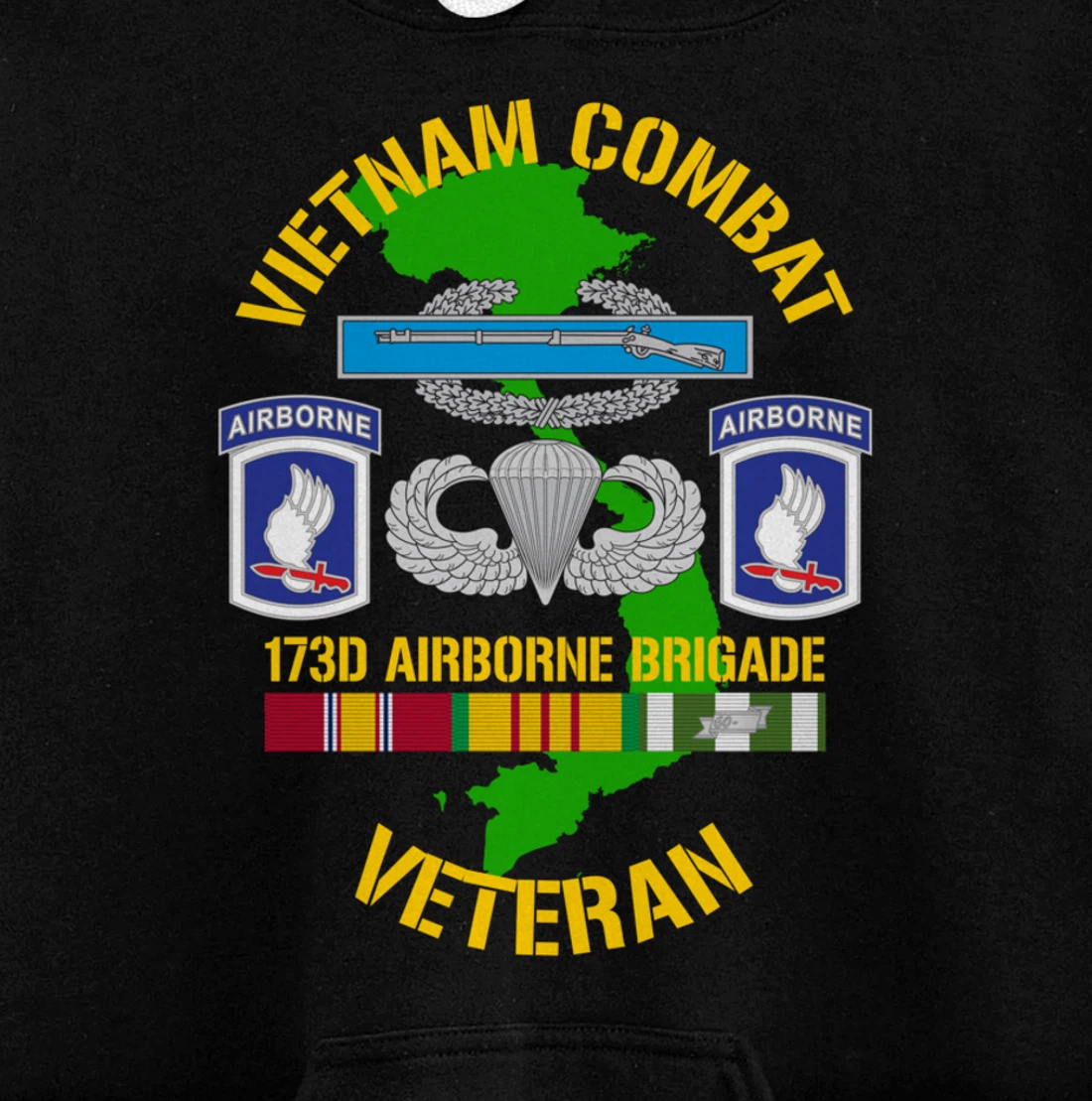 173rd Airborne Brigade - Vietnam Combat Veteran Pullover Hoodie