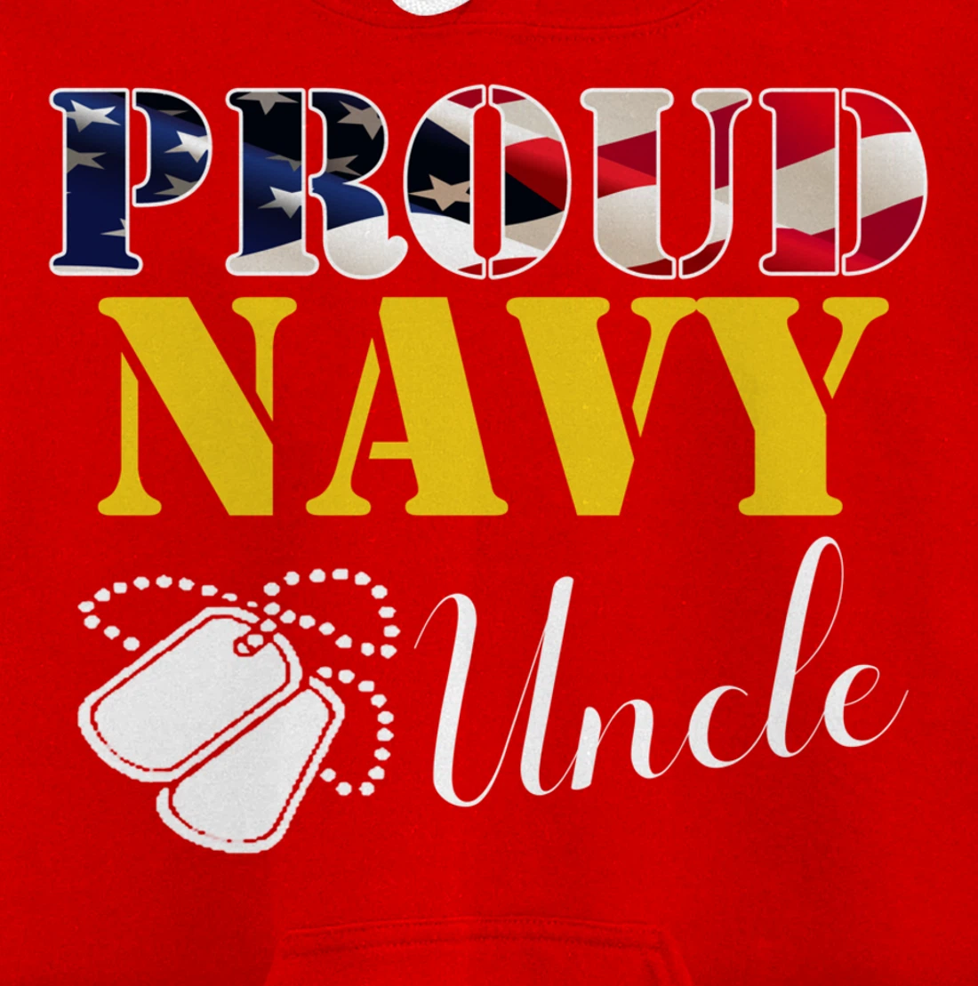 Vintage Proud Navy Uncle With American Flag Gift Veteran Pullover Hoodie